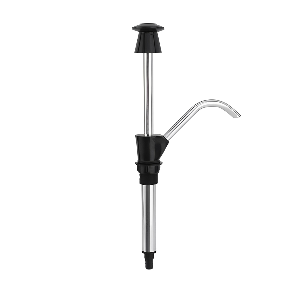 Fearlessin Aluminium Alloy Hand Water Pump Telescopic Manual Replacement Outdoor Leakproof RV Trailer Kitchen Portable Toilet Faucet Black